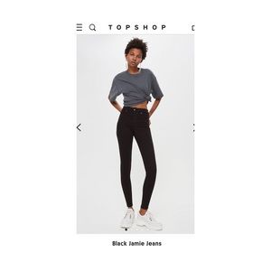 Topshop new black highwaisted Jaime jeans